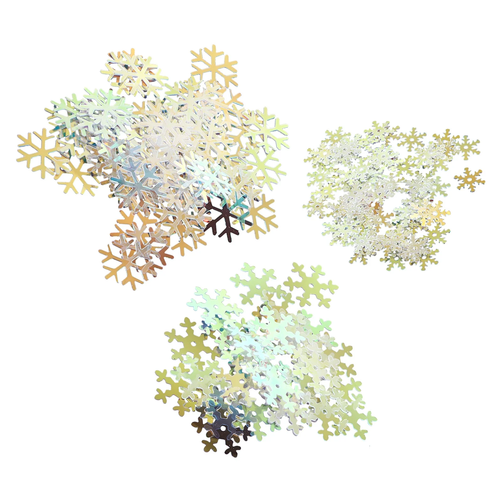 قطع ندفة الثلج البلاستيكية البيضاء زينة ندفة الثلج عيد الميلاد لوازم شجرة عيد الميلاد الديكورات #5