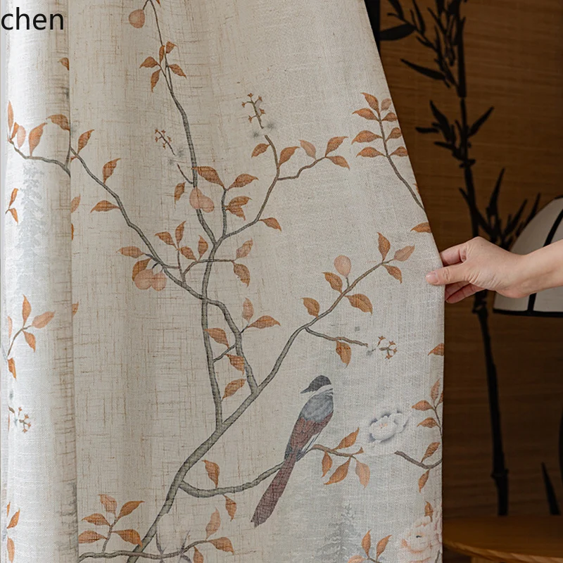 

ZML Custom Curtain Sheer Curtain Living Room Balcony Insulation Sunscreen Window Sheer