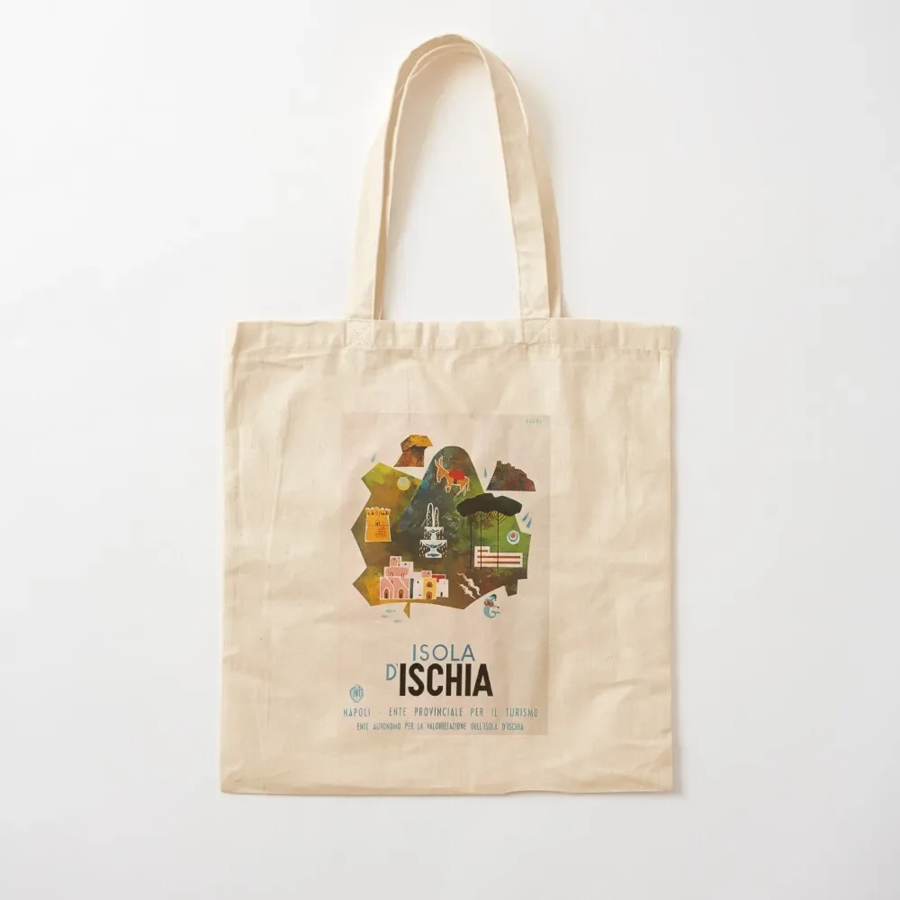 Isola Ischia retro poster Tote Bag reusable shopping bags Women's bag shopper bag woman