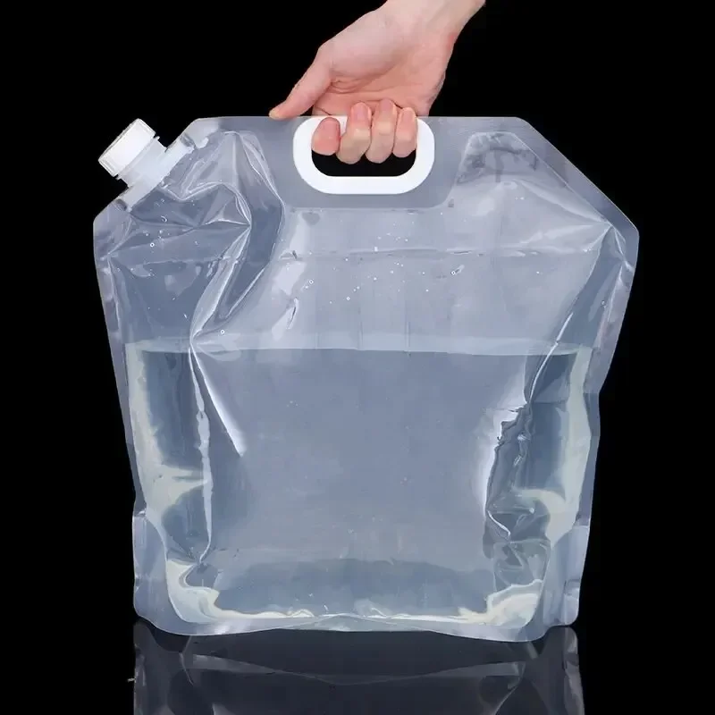 2L/3L/5L/10L Outdoor Collapsible Bucket Foldable Water Bag Survival Water Storage Portable Water Carrier Container Camp Hikiing