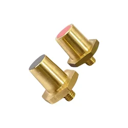 2pcs M6 Battery Terminal Adapter Brass Battery Pole For Lithium Car Batteries Gold Battery Terminal Adapter Electrical Wire Part