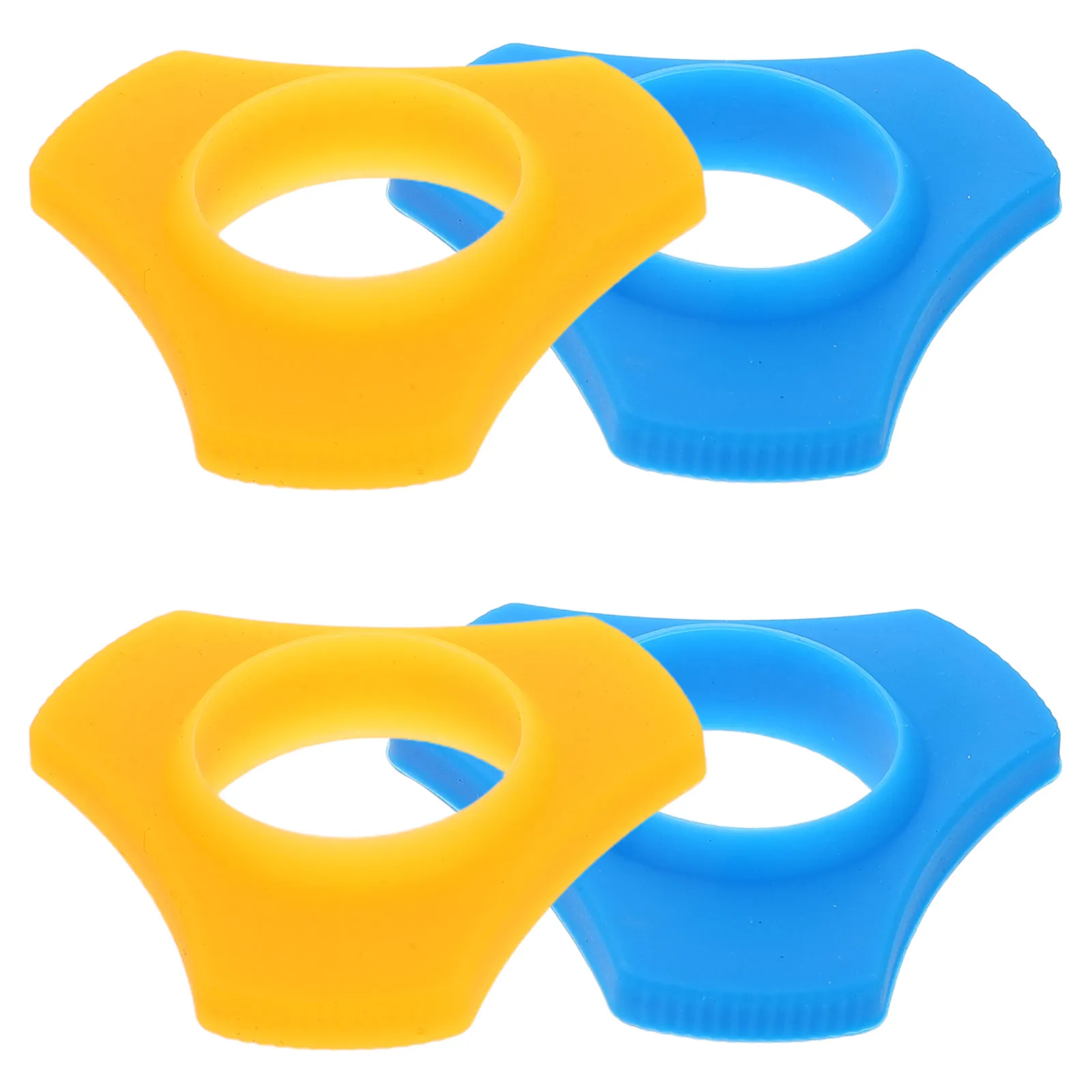 

4 Pcs Microphone Anti-slip Rings Φ38mm 2 Orange 2 Silicone Triangle Shaped Anti Rolling Ring for Recording Broadcasting