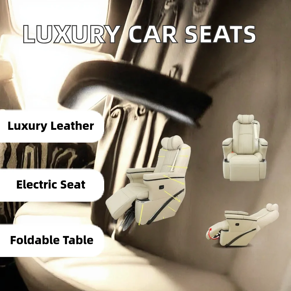 Luxury Aero Seats for Hiace MPV Off-Road RV Motorhome Folding Table Electric Van Captain Seats Inspired Vito Land Cruiser