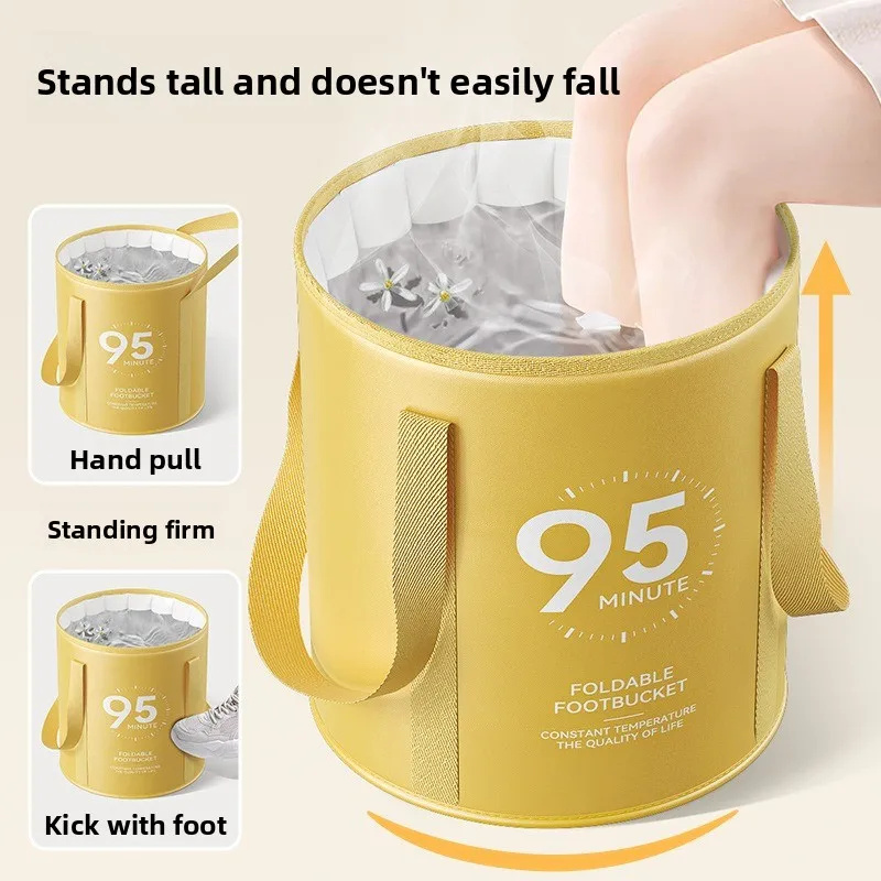 Collapsible Insulated Foot Bath Bucket Deep Thermal Portable Foot Soak Tub