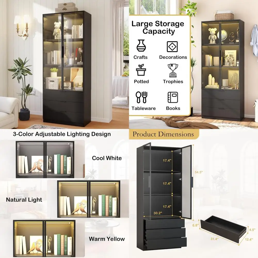 Tall 79-Inch Glass …