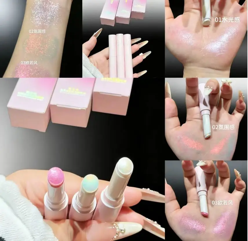 SheenEffect Optical Color-Changing Jelly Eyeshadow Stick Highlighter Stick Pearl-Infused Intense Shimmer Long-Lasting