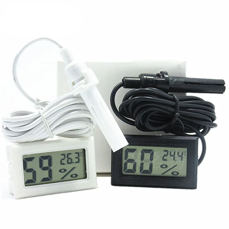 Mini Digital LCD Thermometer Sensor Indoor Convenient Hygrometer Humidity Instruments Detector With Probe Monitoring D3