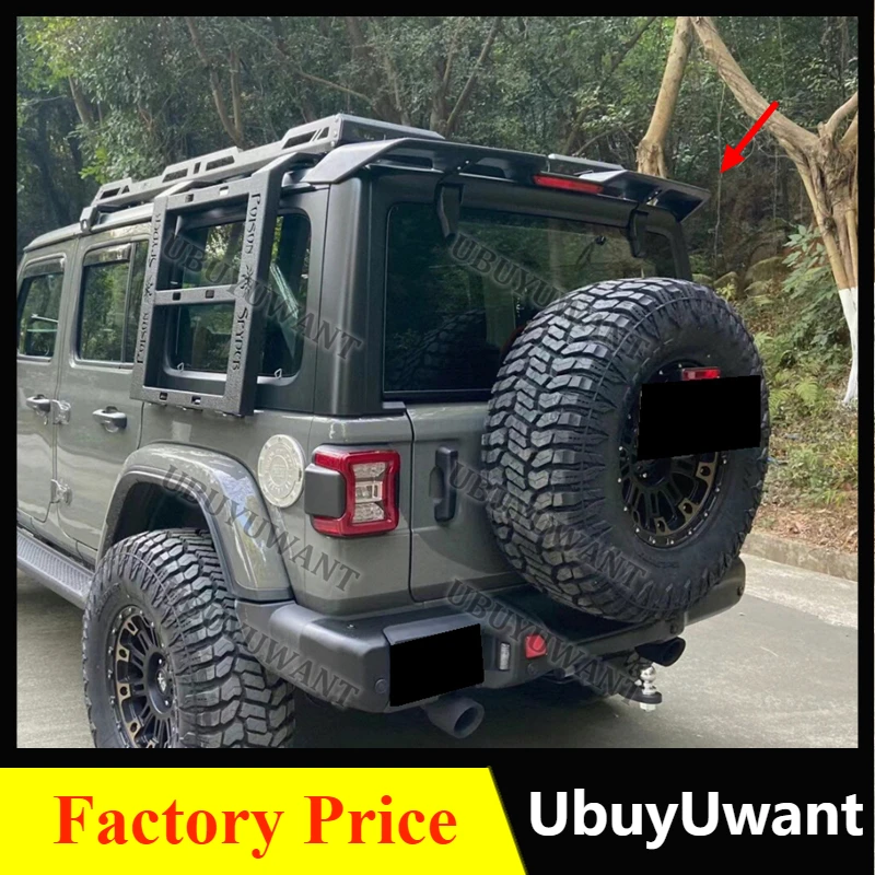 For JL1195 TAIL for JL & J367 Tail FOR JK for Jeep for Wrangler Lantsun Rear Trunk Lip ABS Wing Spoiler Car Styling Roof Spoiler