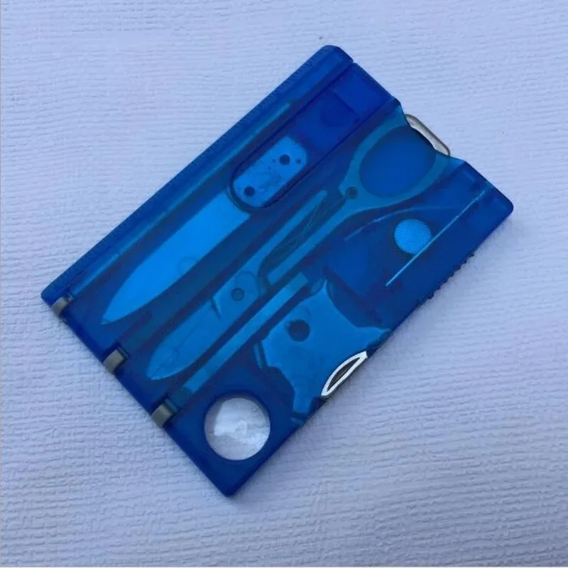 10 In 1 Pocket Credit Card Portable Multi Tools Outdoor Survival Camping Equipment 1 Box Portable Hiking Card Tools Gear