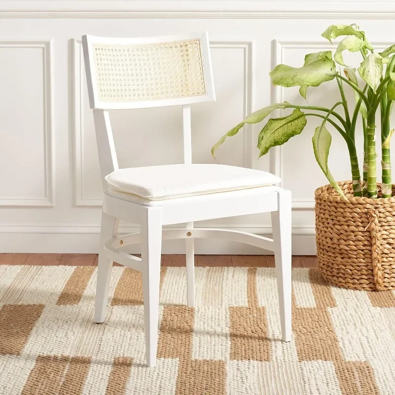 

Collection Galway Coastal White/Natural Cane Seat Cushion Dining Chair