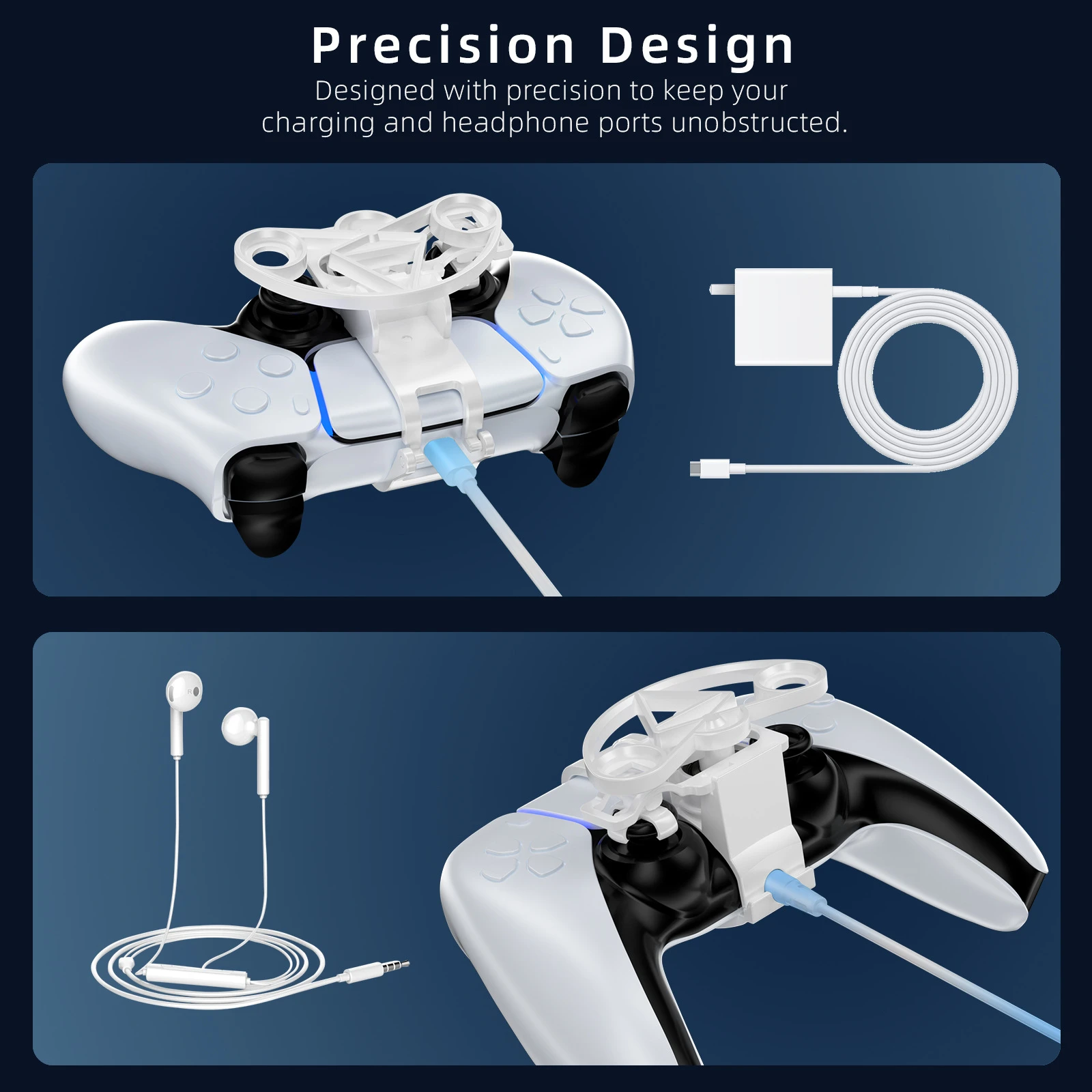 

Game Controller Mini Steering Wheel for PS5 Gamepad Racing Steering Wheel for P5 Accessories White Black