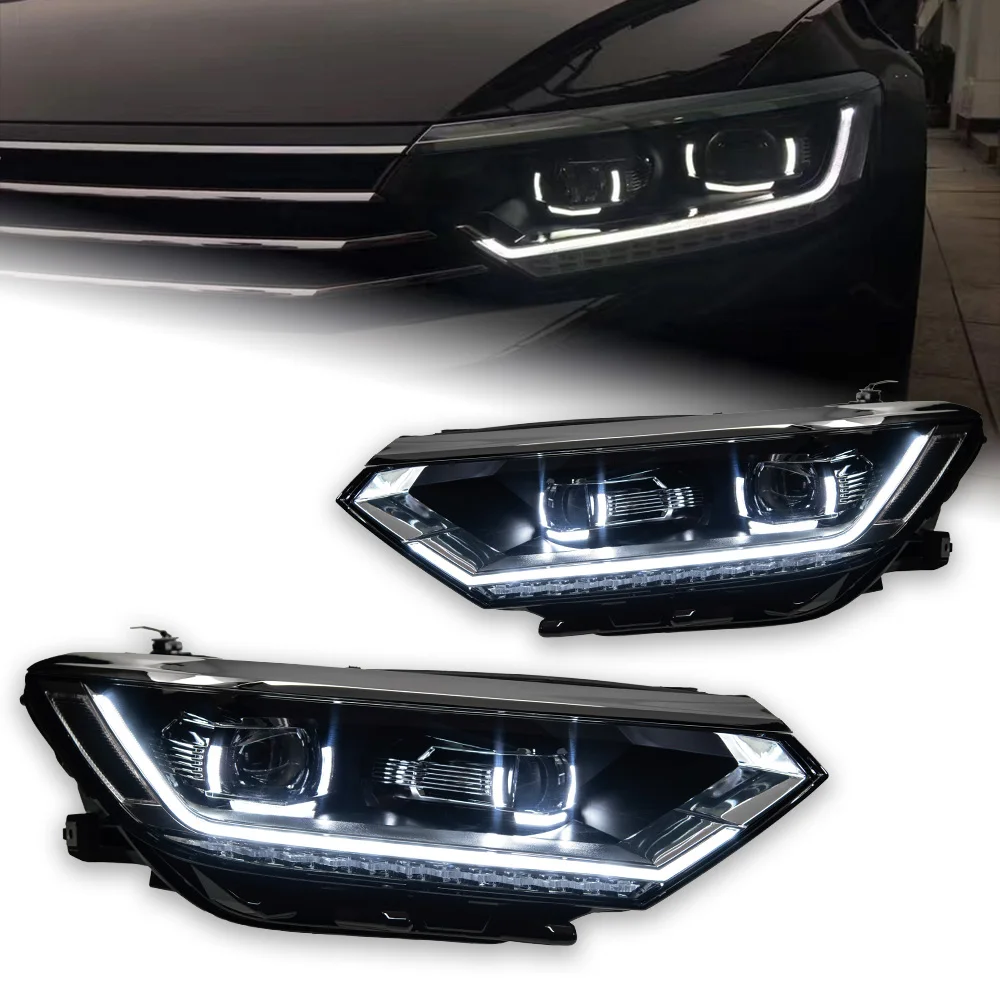 AKD Car Lights for VW Passat B8 LED Headlight Projector Lens 2016-2019 Magotan Headlights DRL Head Lamp Angel Eye Accessories