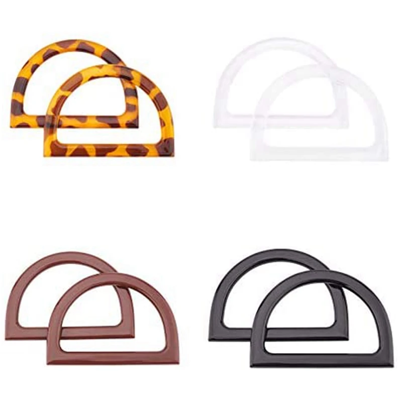 4 kolorowe uchwyty do torebek w kształcie D 8 paczek uchwyty lamparta zastępujące torebka Handmade torebki z uchwytem