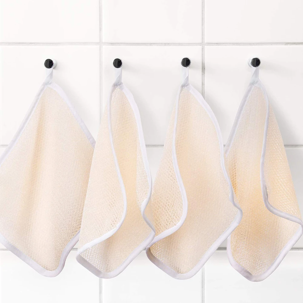 Take  Shower Wide Usage Exfoliating Face and Body Wash Cloths Exfoliating Scrub Cloth Nylon Towel Soft Weave Bath Cloth