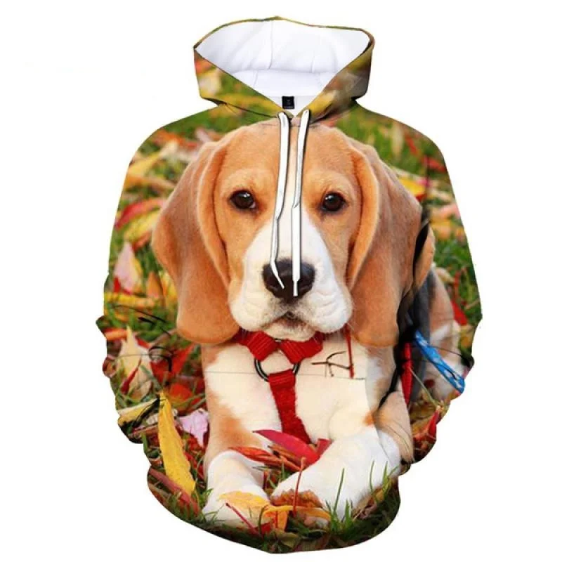 Animal Dog Beagle 3d Print Hoodies For Men Funny Sweatshirt Casual Long-sleeved Pullovers Cool Street Autumn Spring Hoodie