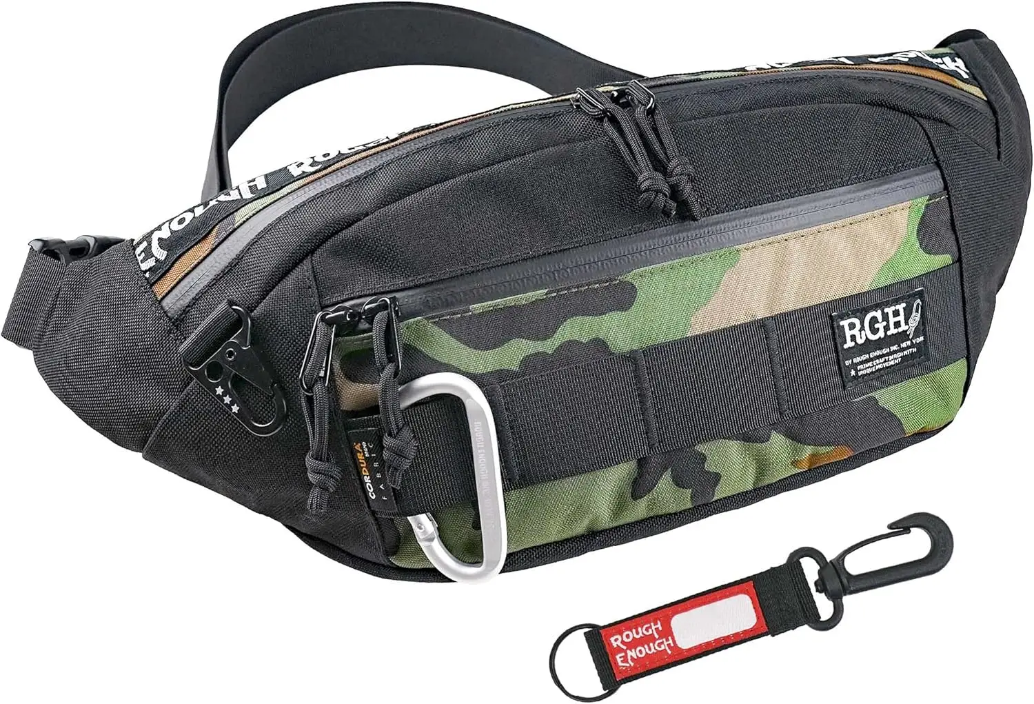

Rough Enough Tactical Fanny Pack for Men Large Waist Bag Crossbody Hunting Hiking