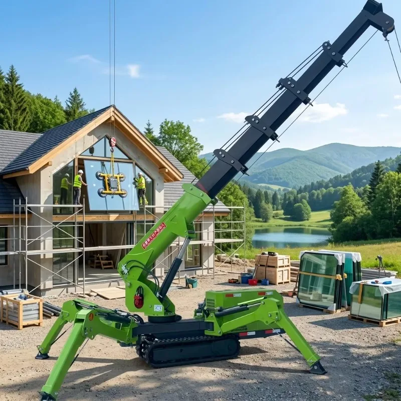 Hydraulic Crawler 5 Ton Spider Crane Steel Structure Lift For Rugged External Construction Sites Airport Maintenance