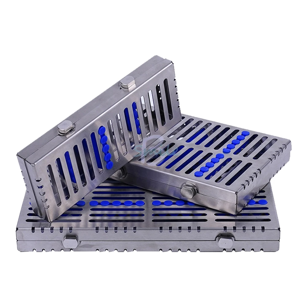 

High quality 1pc Dental Surgical Sterilization Box Sterilization Rack Dental Disinfection Tray Stainless steel Autoclavable tool