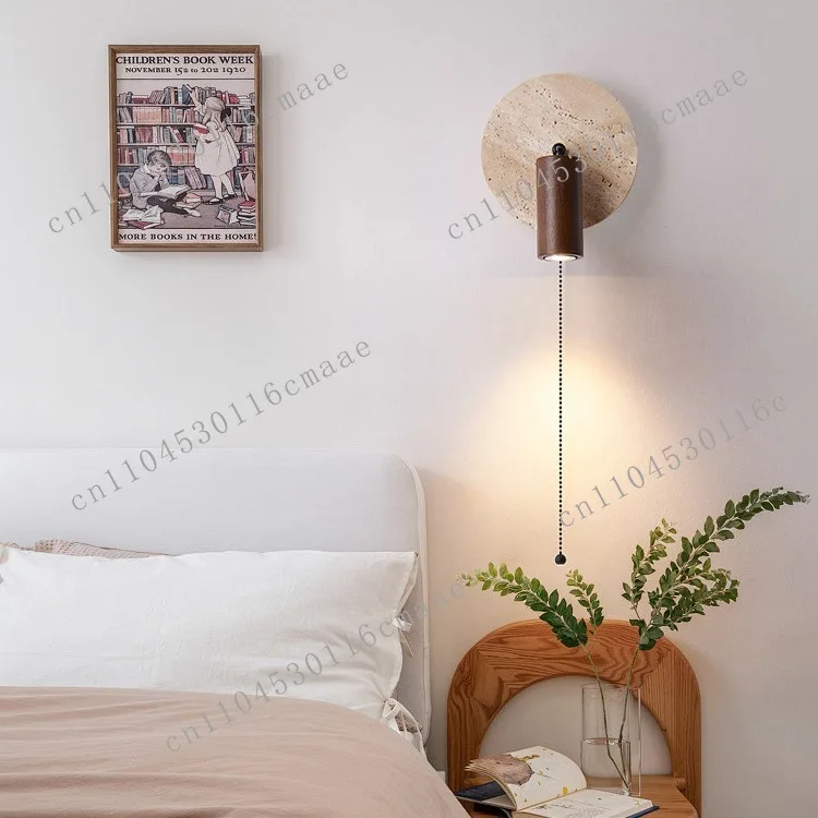 

NEW Stone Bedroom Wall Lamp Retro in The Ancient Style Study Wall Can Be Rotated Wall Lamp Surprise Silent Wind Residentia