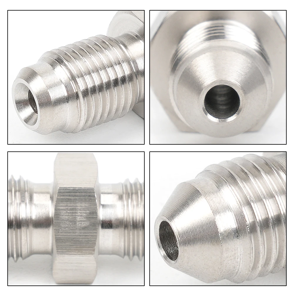 Bartoo-AN3 Male 3/8x24 UNF to M10x1/M12x1.5/AN3 Stainless Steel Male Brake Fittings Adapter Brake Components HR063 - Image 6