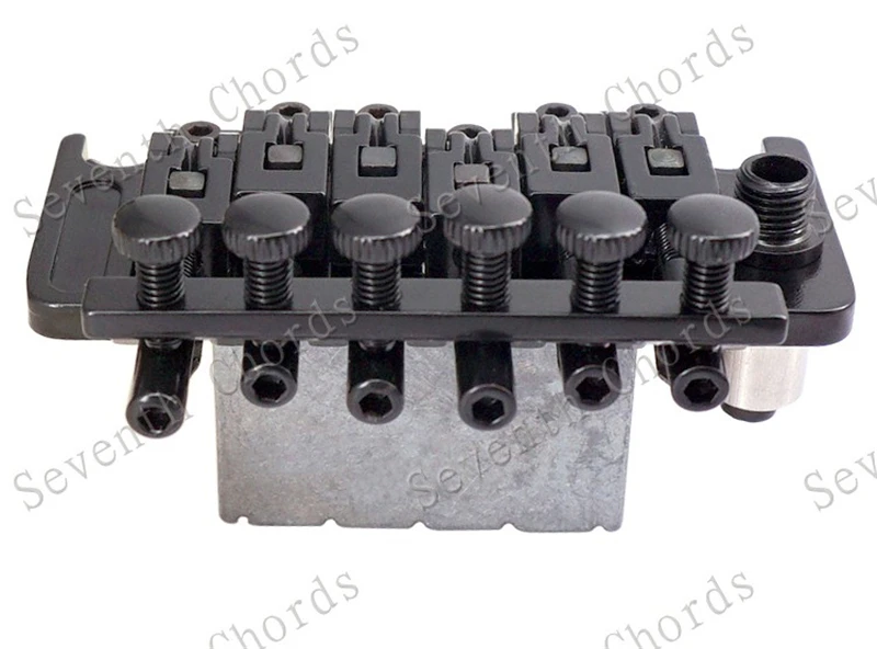 Ein Set Schwarze Tremolo-Brücke mit Doppelverriegelungssystem Gitarrenbrücke Zubehörteile Musikinstrument – Detail 5