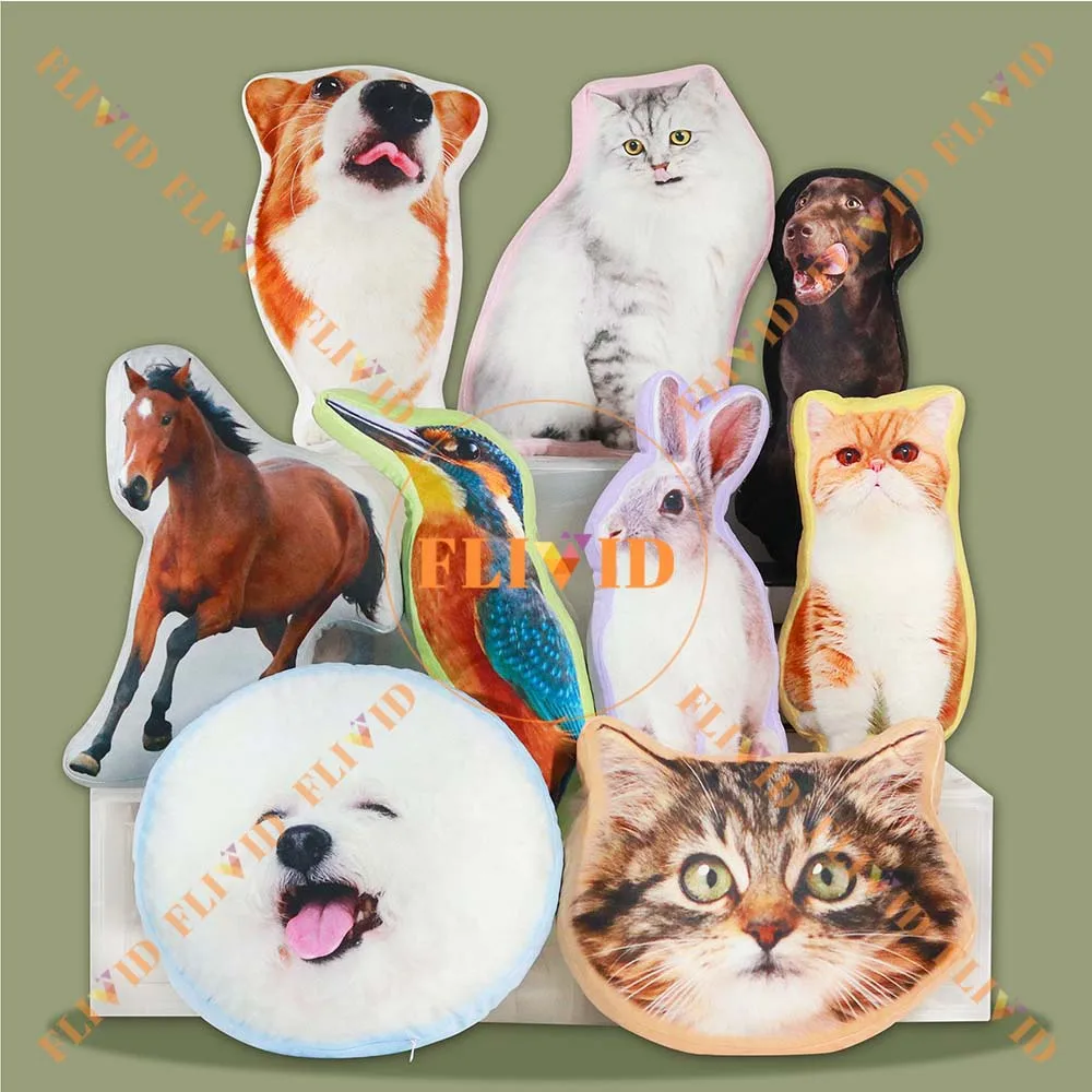 

Custom Pet Animals Photo Pillow,Personalized 3D Dog Cat Pillow,Funny Pets Memorial Cushion Creative Gift Sofa Throw Pillow