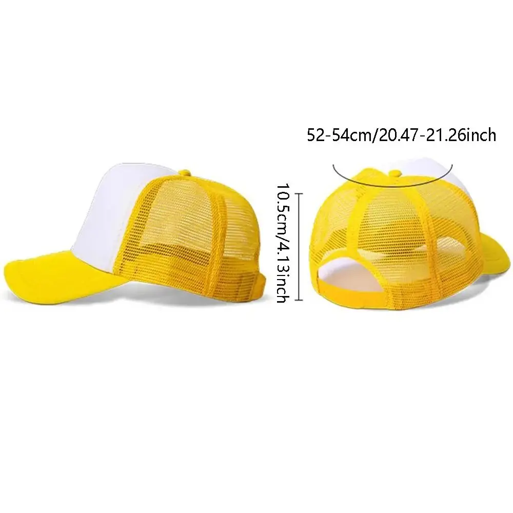 Adjustable Children Baseball Cap Casual Breathable Mesh Hip Hop Hats Terylene Sun Protection Duck Tongue Net Cap Kindergarten