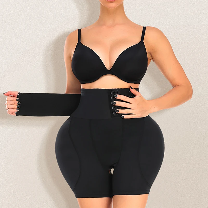 Hip and Butt Padded Shapewear Shorts for Hip Dip with Waist Trainer Booty Enhancer Panties Snatched Tummy Control Wrap Shaper