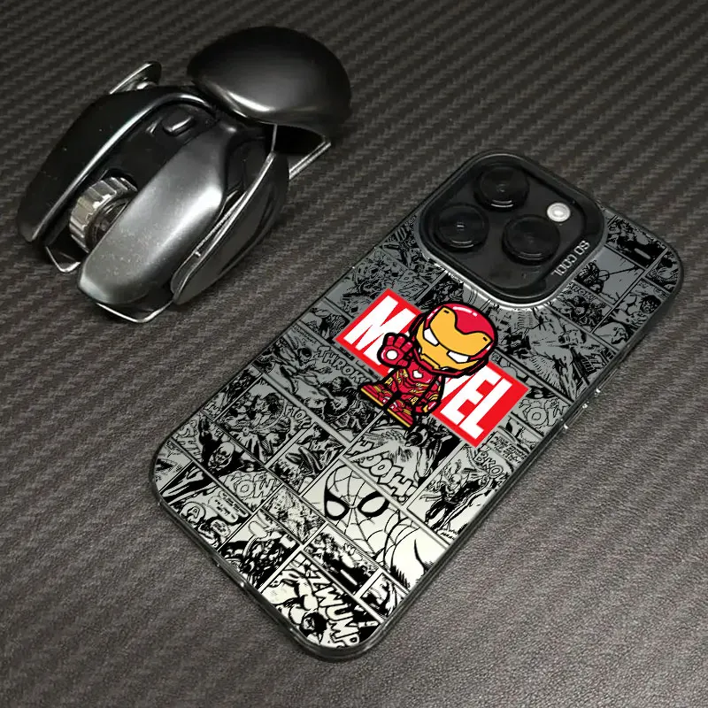 Ironmans Spidermans Phone Case For iPhone 17 17e 16e 16 15 14 13 12 11 mini Pro Max X XR XSMAX Air Plus Anti Fall Matte Cover view 5