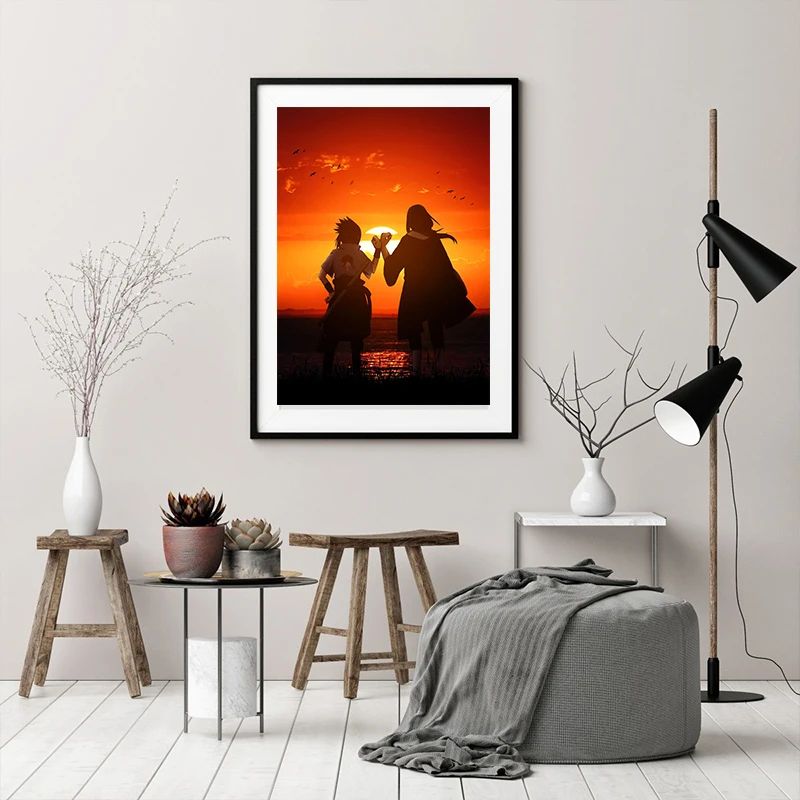 Japan Classic Anime Naruto Uchiha Itachi Poster Sasuke Canvas Painting Prints Home Decoration Wall Child Room Decor Kids Gift