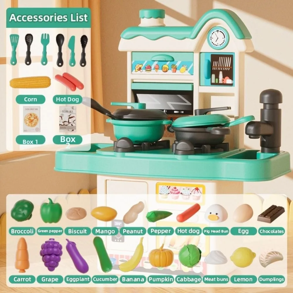 Simulation créative cuisine jouer coloré bricolage semblant cuisson éducatif réutilisable service à thé de l'après-midi cadeaux pour enfants