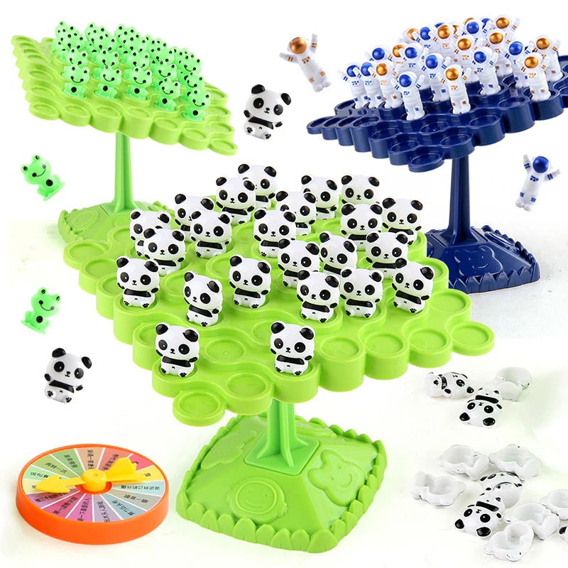 Jeu de société d'équilibre pour enfants, jouets mathématiques Montessori, amusant, grenouille, Panda, astronaute, Puzzle, jeu de table, arbre d'équilibre, jeu de table