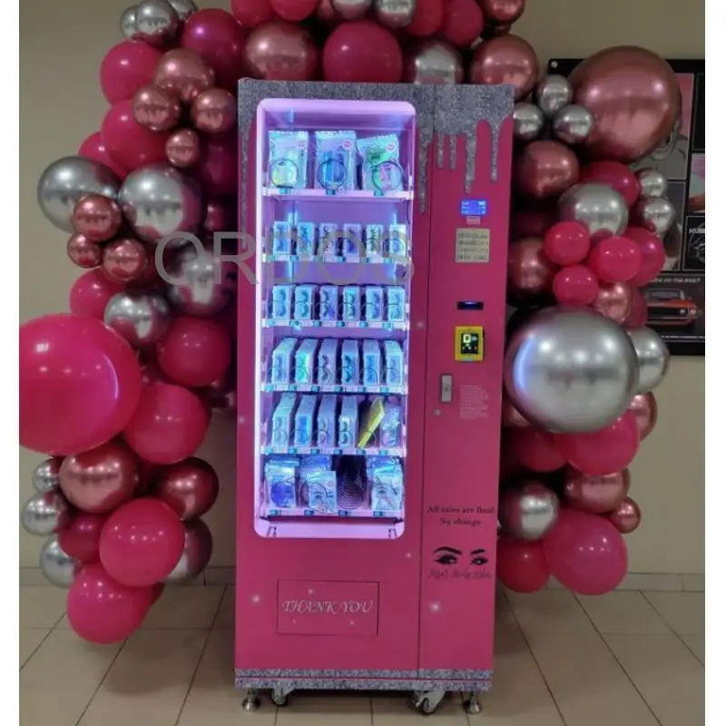 High repeat purchase lash lipgloss jewelry vending machine press on nails vending machine for sale