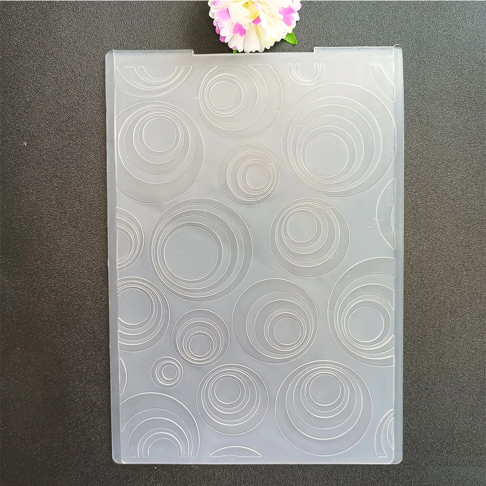 Fotografia 3: Bolhas e padrões pasta de gravação placas plásticas transparentes design para diy cartão de papel decoração scrapbooking 12x15cm