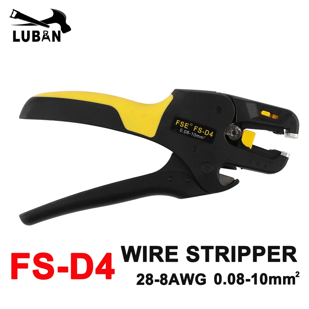 FS-D3 LB-1 FS-D4 Black Self-Adjusting insulation Pliers wire cutter Wire Stripper range 0.08-6.0mm Flat Nose 0.03-10mm2