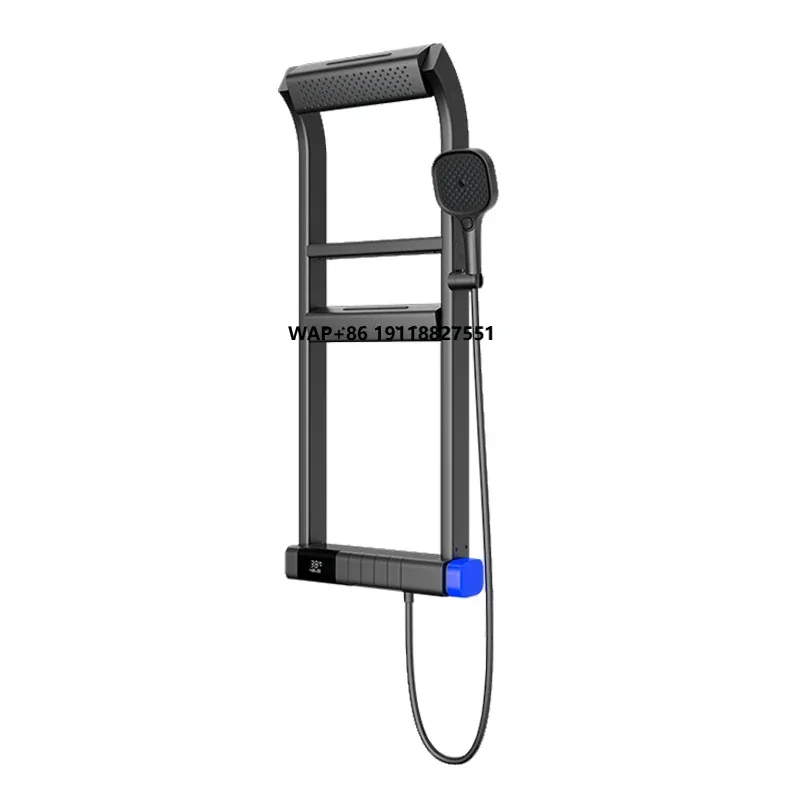 

Ferris Wheel New Gray Milk White Multi-Functional Double-Layer Storage Brass Shower Head Set Soft Pressurized Bathroom