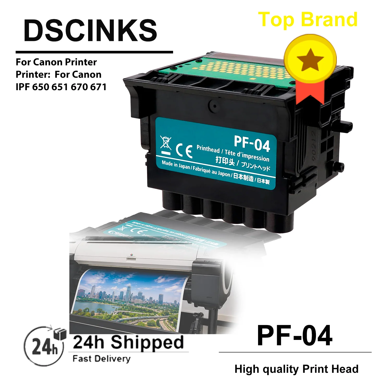 

PF04 PF-04 Printhead for Canon Printer PF 04 Printhead for IPF651 670 671 IPF650 IPF655 IPF750 IPF760 IPF765 IPF755 Printer Head