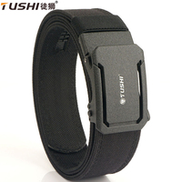 TUSHI New Military Belt for Men Sturdy Nylon Metal Automatic Buckle Police Duty Tactical Belt Outdoor Girdle IPSC Accessories