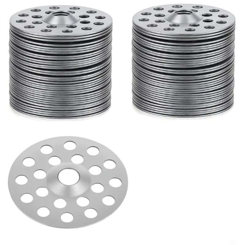 62 pcs Plasterboard Washers, Flat Wide Surface and Pre-Drilled Center Holes, ideal for Gypsum Board Securing