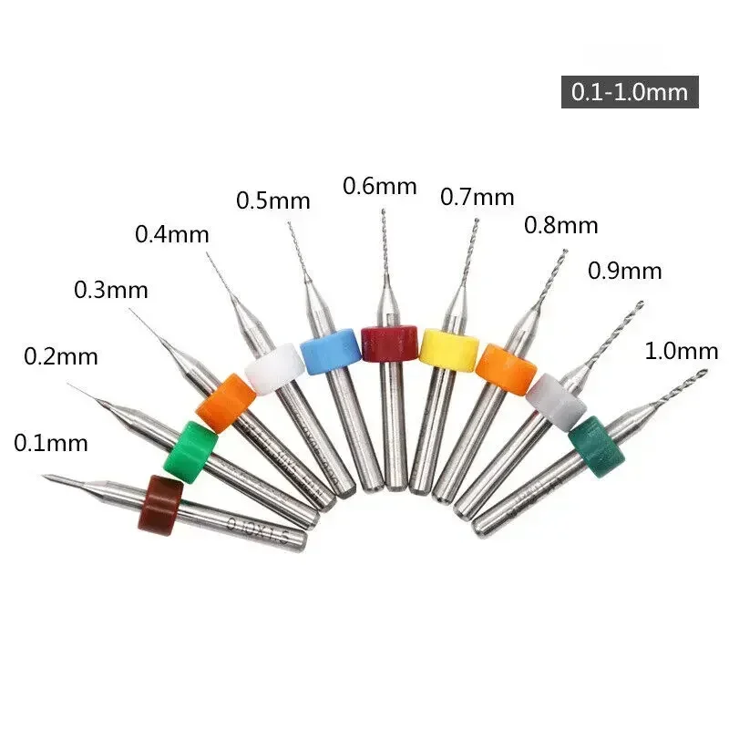 Imagem -05 - Placa de Circuito Pcb Broca de Carboneto de Tungstênio Micro Brocas para Placa de Circuito de Impressão Broca de Perfuração Cnc 10 Peças 0.11.2 mm 0.3-1.2 mm