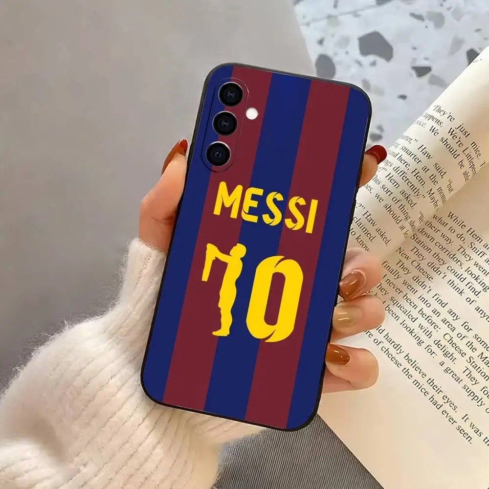 Sport L-Lionel M-Messi-S Phone Case For Samsung Galaxy A73,A72,A71,A70,A53,A52,A51,Soft Silicone Black Cover