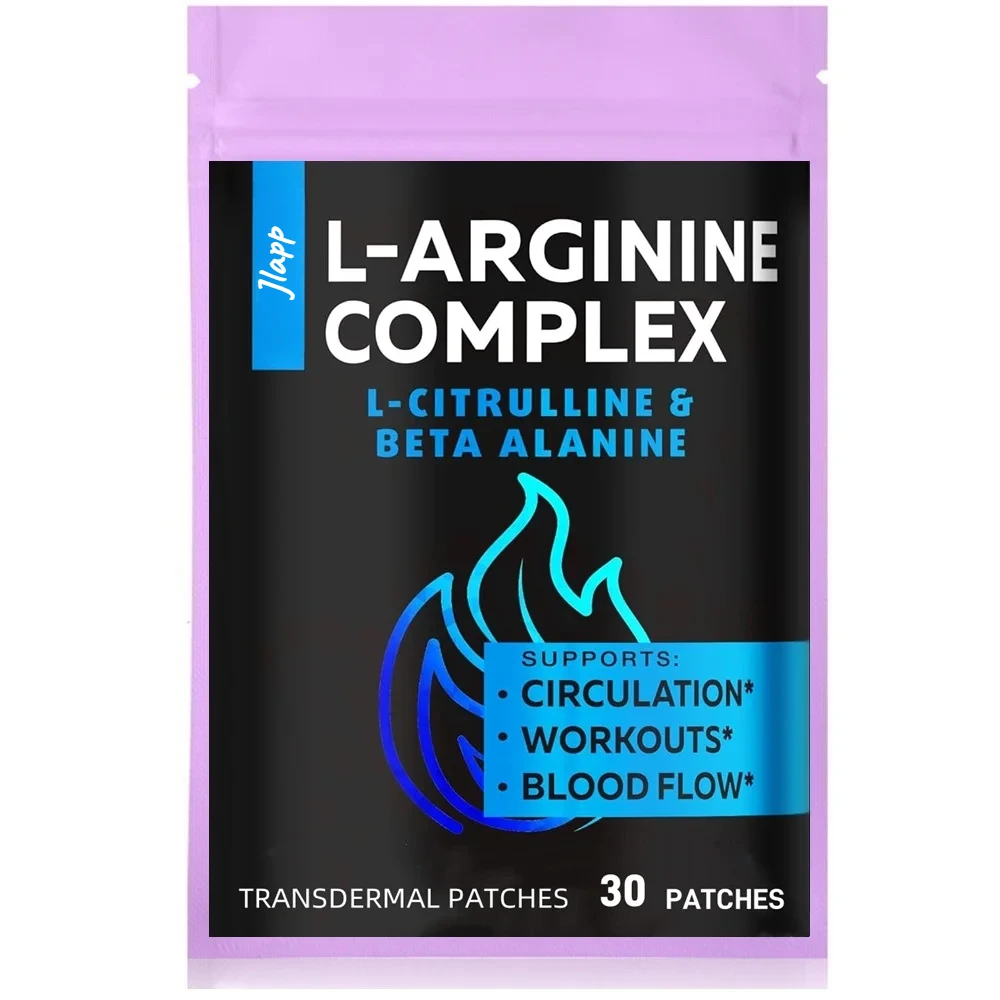 30 Patches L Arginine L Citrulline Complex Transdermal Patches Nitric Oxide for Men Booster