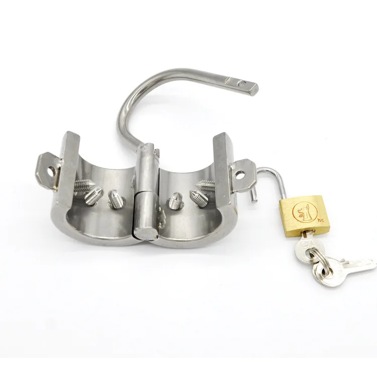 Stainless steel barbed scrotal testicle ring pendant restraint device abstinence training adult products sex toys view 5