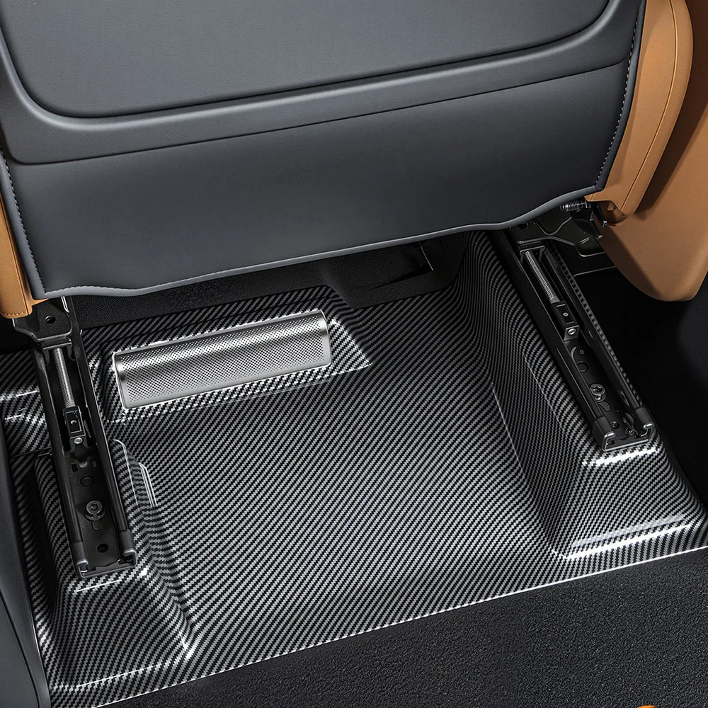 For Geely Galaxy Cruiser 700 Modification Carbon Fiber Patterned Seat Bottom Protective Scraper Under The Seat Anti Kick Plate