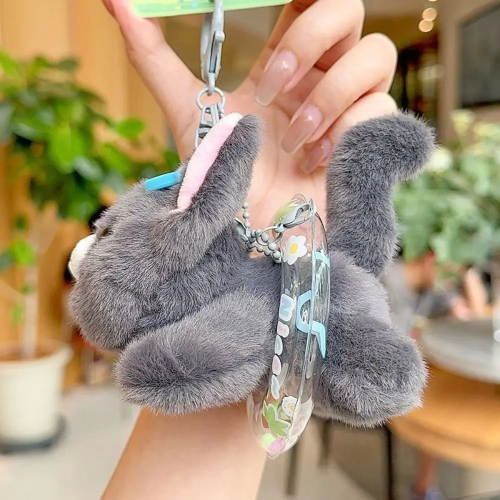 Cute Soft Plush Tail Wagging Keychain Pull String Cat Plush Bag Ornament Lovely Stuffed Animals Kitten Doll Pendant Boy