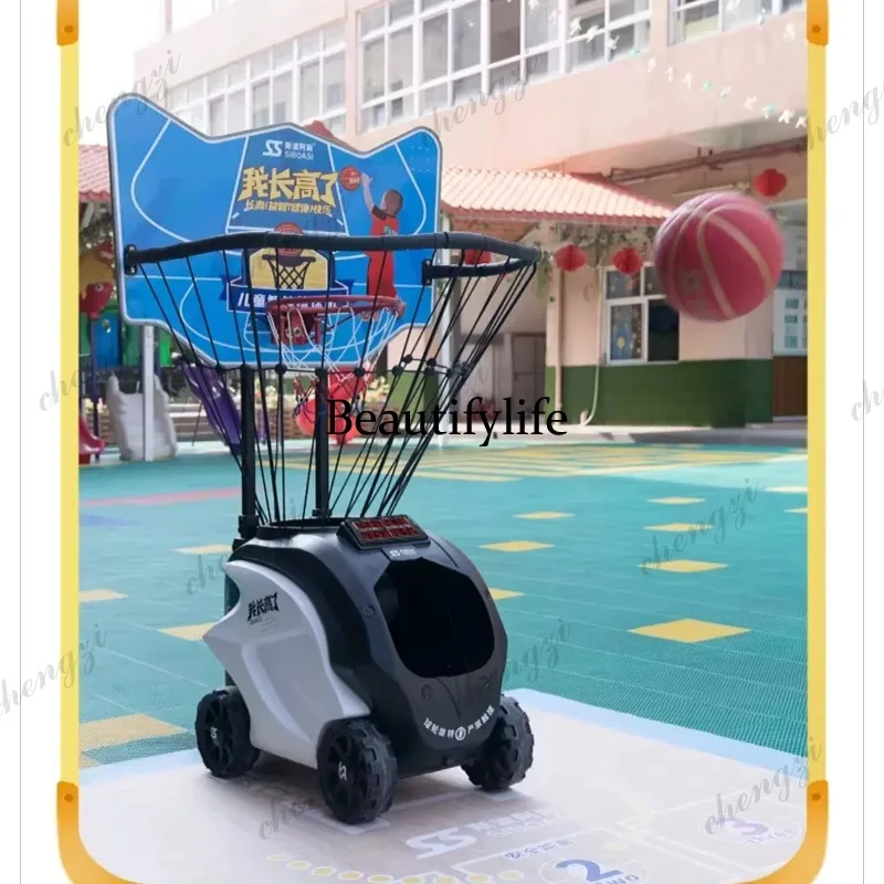Basketball automatic ball spiker, shooting machine, trainer, and smart ball pick-up device