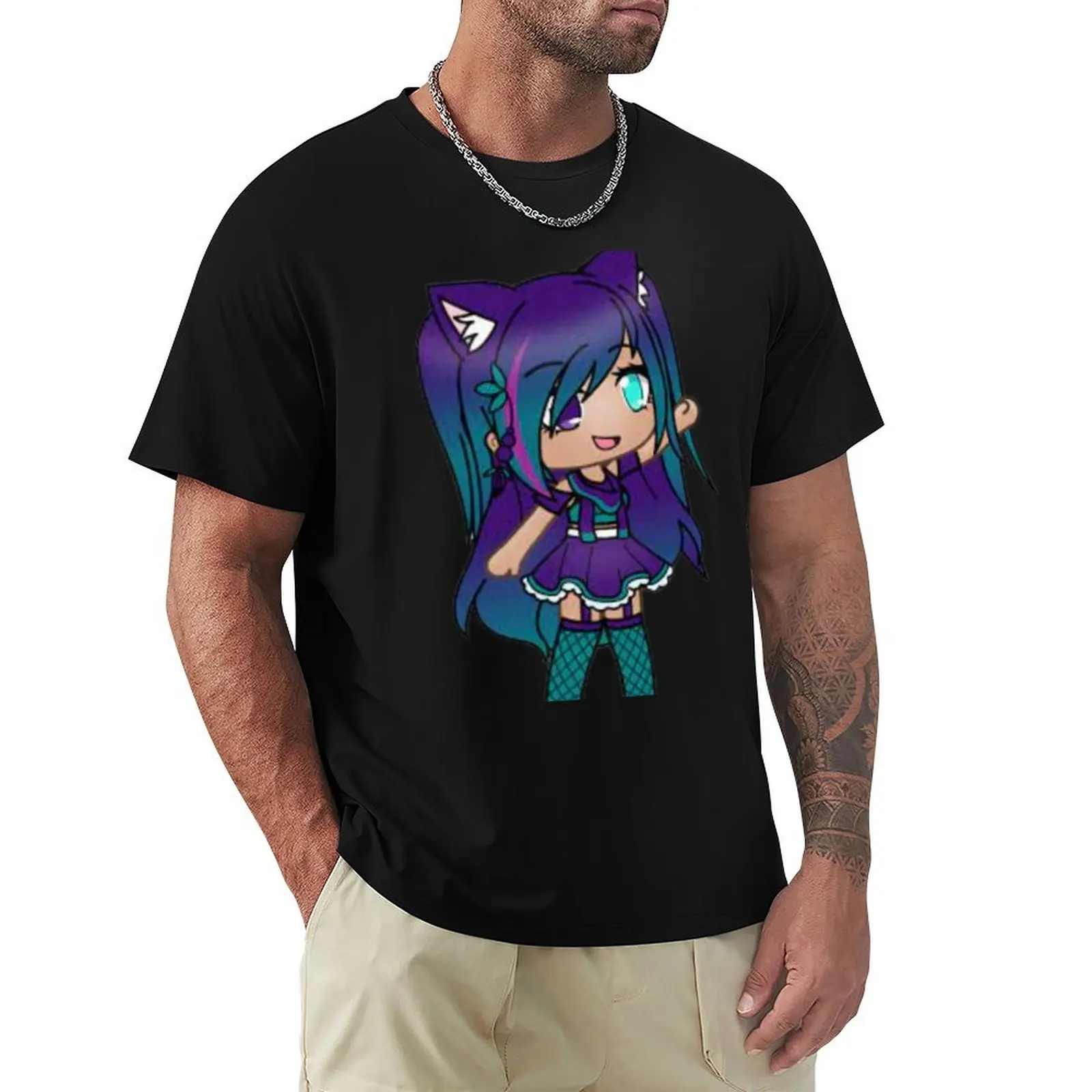 

gacha life T-Shirt Plus Size Gym Sports T-Shirt