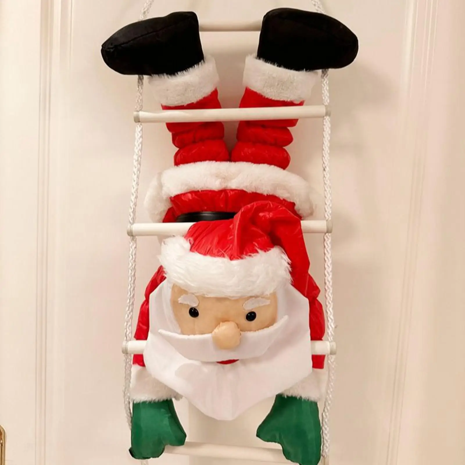 Santa Figure Hanging Ornament Xmas Tree Decor Christmas Doll Figurine Toy for Living Room Fireplace Farmhouse New Year