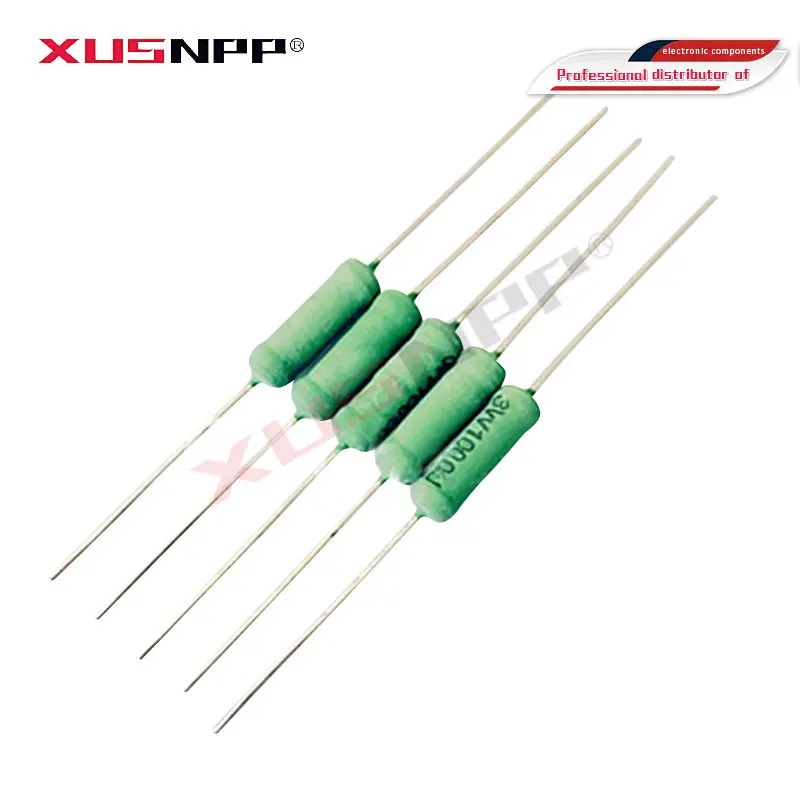 5PCS RX21 Wirewound Resistor 3W 0.01R- 1K 0.22R 0.33R 0.47R 1R 2.2R 3.3R 4.7R 0.1 Ohm Flat Wire Heat Dissipation Power Resistor