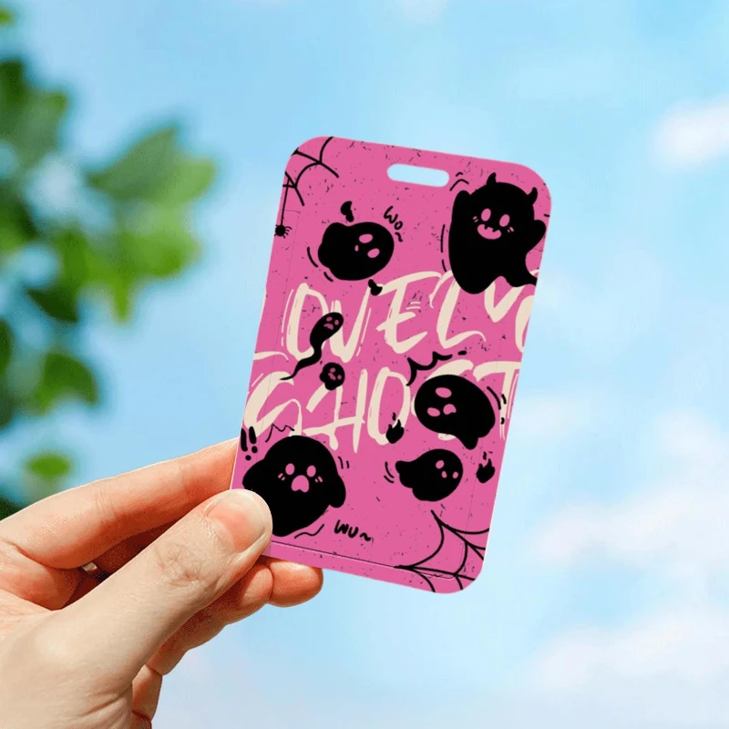 Cool Boys Door Badge Holder Spider Web Soul Men Work Credential Case Gift Student Campus Lanyard Card Holder Photo Protector